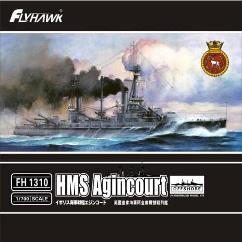 Flyhawk FH1310 1/700 HMS Battleship Agincourt - Scale model Kit