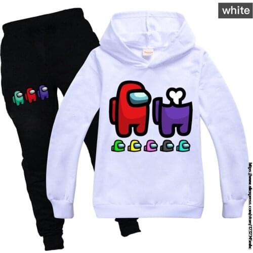 Game Among Us Spring Autumn 2021 Kids Clothes Boys Sports Suit Children Clothing Tracksuit Hoodies+Pants 2pcs Set