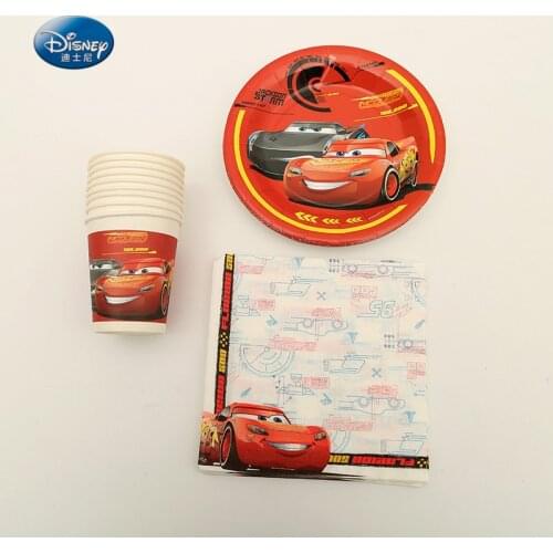 66pcs Disney Car Theme Tableware Set Total Cup+Napkin+plate Girls Favor Happy Birthday Party Decorations Supplies