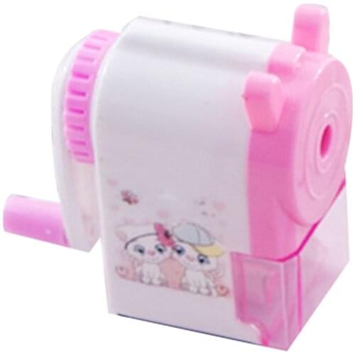 Cute Pencil Sharpener Hand Crank Manual Cartoon Pencil Cutter For School Office Students Supplies Children Kids Gift PUO