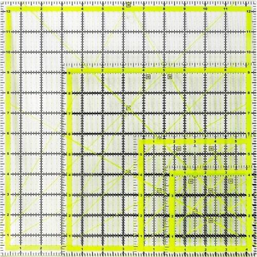 MIUSIE 1Pcs/Set Square Acrylic Fabric Cloth Ruler for Patchwork DIY Sewing Quilting Yardstick Cutting Craft Scale Drawing Tools