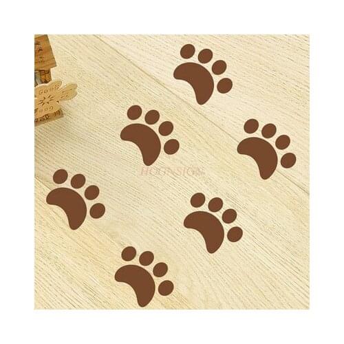Wall stickers small feet raccoon out footprints floor stickers living room cute ground stickers decorative stickers waterproof