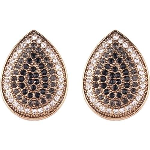 2019 Newest Water droplets Stud Earrings gold Color Brincos for Woman Christmas Party Earrings Factory Wholesale Free Shipping