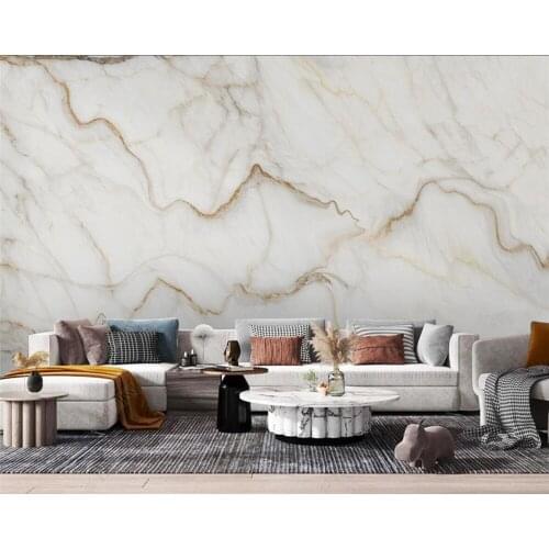 Beibehang papel de parede 3d TV sofa background wall 3d wallpaper light luxury shimmering gold abstract landscape marble pattern
