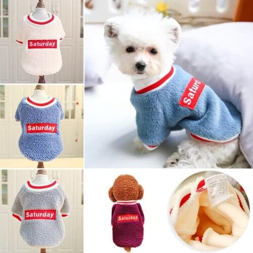 Dog Clothes Winter Warm Cat Costume Cotton Pet Clothing For Small Dogs Puppy Vest Shirt French Bulldog Chihuahua Sweater