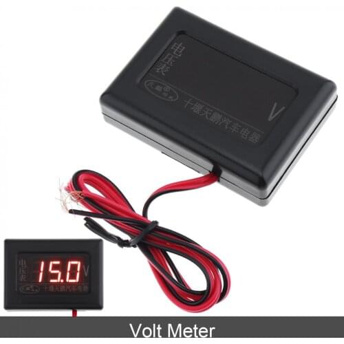Durable Universal 12V Digital Display Anti-shake Car Volt Gauge with Sensor for Car / Truck