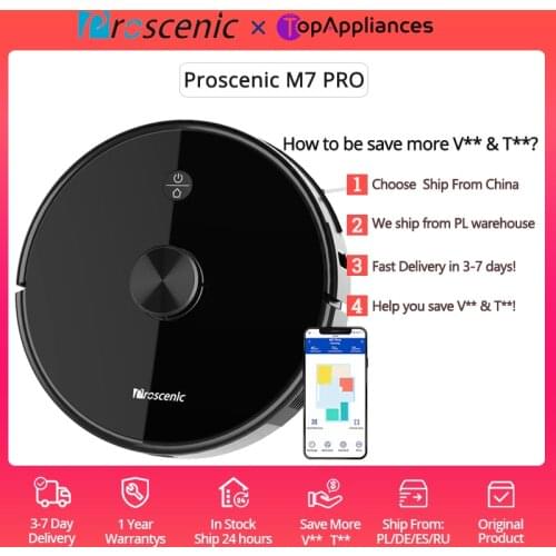 Proscenic M7Pro Sweeper Laser Navigation 2700pa Robot dust bin collecto with Wet Washing Vacuum Cleaner Carpet cleaner for Home