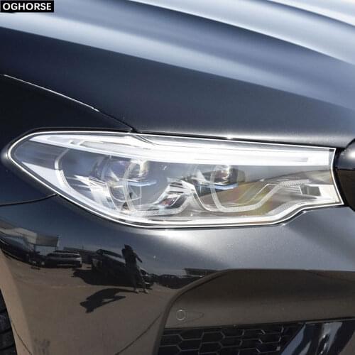2 Pcs Self Healing TPU Protection Transparent Stickers Car Headlight Protective Film for BMW M5 F90 2017-2020 Accessories