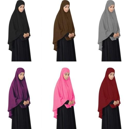 Summer Autumn Women Muslim hijab Prayer Big Hijab Clothes Islamic Hijab Long Scarf No Skirt