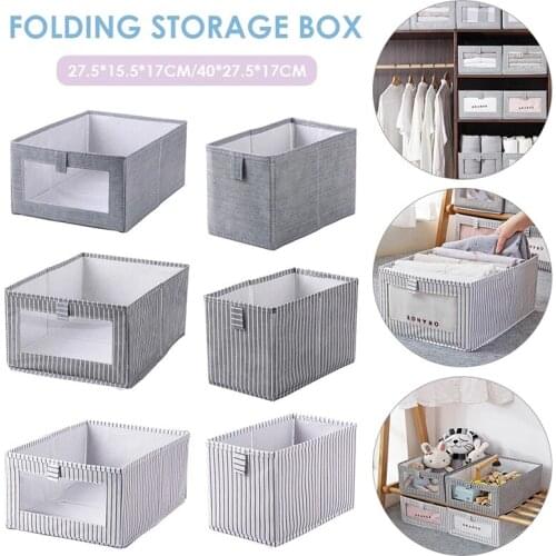 Foldable Underwear Storage Box Non Woven Clothing Toy Storage Box Space-Saving Wardrobe Drawer Finishing Container