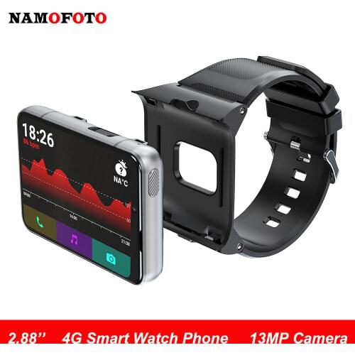 Big Screen 4G Smart Watch Lte 4GB RAM 64GB 32GB ROM 13MP 5MP Dual Cameras SIM Card GPS Wifi Waterproof Detachable Smartwatch Men