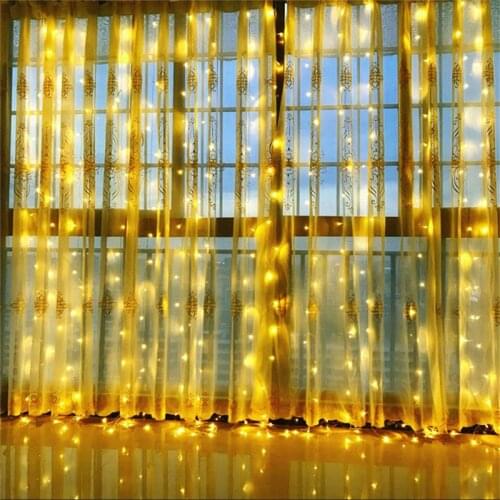Remote LED String Lights Curtain USB Fairy Lights Garland Led Wedding Party Christmas For Window Home Outdoor Garden Decor 5Z