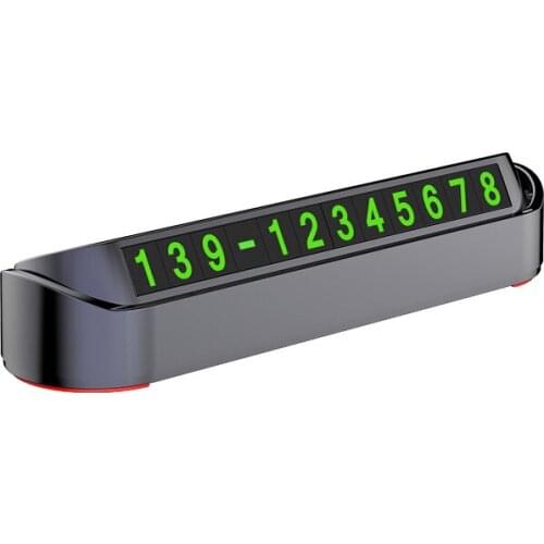 Luminous Car Temporary Parking Card Auto Parking Stickers Car Accessories Phone Number Hidden Stop Sign Card Plate Car Styling