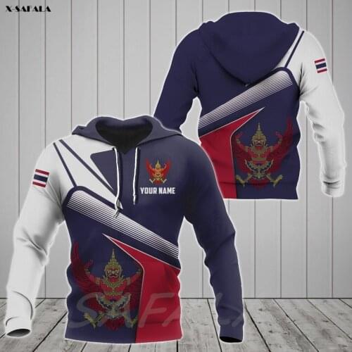 THAILAND PROUD WITH COAT OF ARMS Country Flag 3D Printed Man Female Zipper HOODIE Pullover Sweatshirt Hooded Jersey Tracksuits