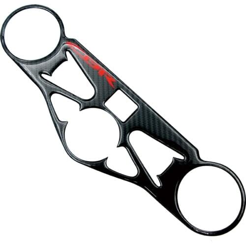 Carbon Fiber Motorcycle 3D Triple Tree Decal Top Clamp Upper Front End Protector Stickers For Honda CBR1000RR CBR 1000 RR 08 -11