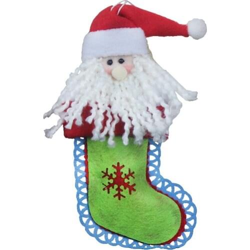 Christmas Tree Decorations Ctockings Xmas Ornaments Crafts Party Supplies Socks Shape Christmas Props Snowman Santa Claus Deer