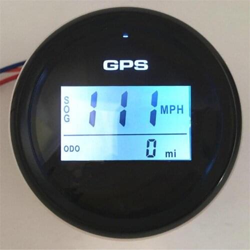 1pc Sog 0-999Mph Knots Km/h Display Speedometers Modification 52mm GPS Odometers Speed Mileometers with Red Blue Green Backlight