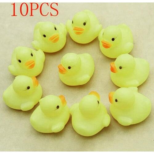 10PC Squeezing Call Rubber Ducky Duckie Baby Shower Birthday Favors Children Fun Playing Game Gift Water Beach Bath Toys