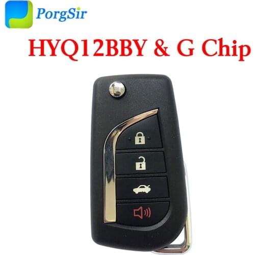 315MHz 4 Button Remote Control Key for Toyota Camry 4-Runner Yaris Highlander BRZ RAV4 With G Chip FCCID: HYQ12BBY 89070-06500