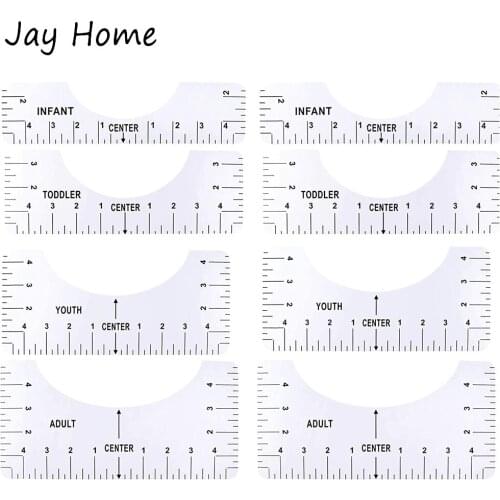 4/1PC T-Shirt Ruler Guide Set T Shirt Ruler Guide for Clothing Centering Design Patchwork Measuring Ruler Tailoring Accessories