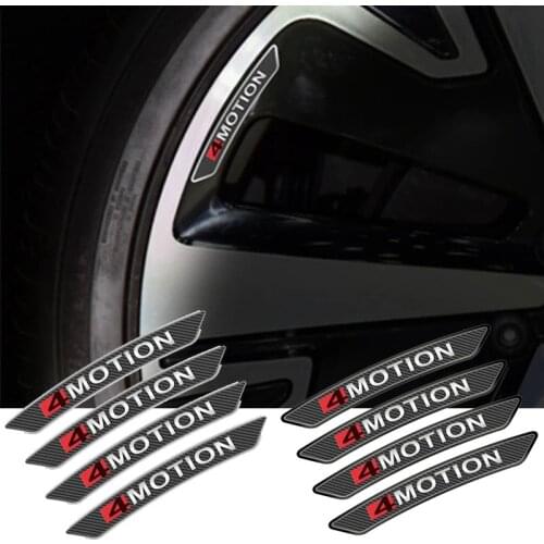 Car Styling Wheels Rims Racing 4motion Sticker For VW Polo Golf 7 6 5 4 Mk4 MK7 T4 T6 Passat B8 B7 B6 B5 B9 Scirocco Jetta Mk6
