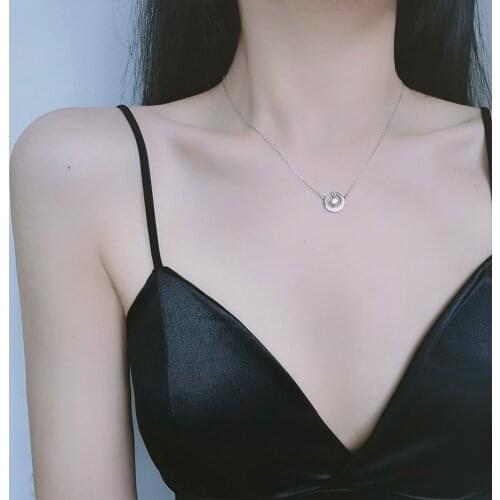 Noble Women Pure 100% 925 Sterling Silver Necklaces Pendant Necklaces Chain Jewelry Accessory Fashion Gift For Girl Party