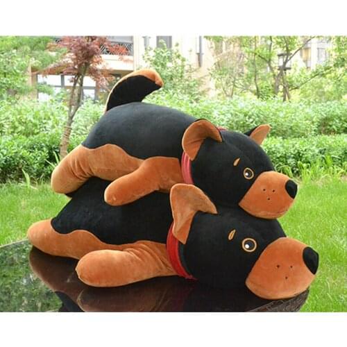 Fancytrader Big Simulated Plush Dog Toys Soft Stuffed Giant Black Puppy Doll Pillow 90cm 35inch Gifts for Children