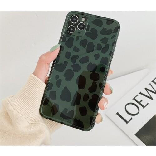 Ins Fashion Retro Leopard Print Phone Case For iPhone 12 11 Pro Max XR X XS Max 7 8 Plus SE 2020 Soft Silicone Shockproof Cover