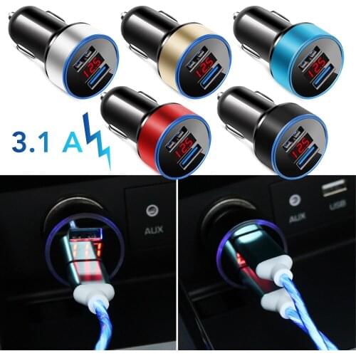 For Holden Chevrolet Chevy Trax Tracker 2013-2019 Styling Universal 5V 3.1A Mini Fast Charger Dual USB Car Phone Charger