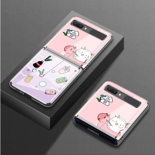 For Samsung Galaxy zflip glass mobile phone case f700n protective case 5g electroplating f7070 folding f700f female