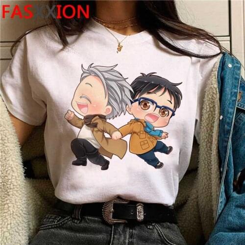 Yuri on Ice clothes t shirt men japanese casual print couple clothes harajuku top tees t-shirt couple clothes