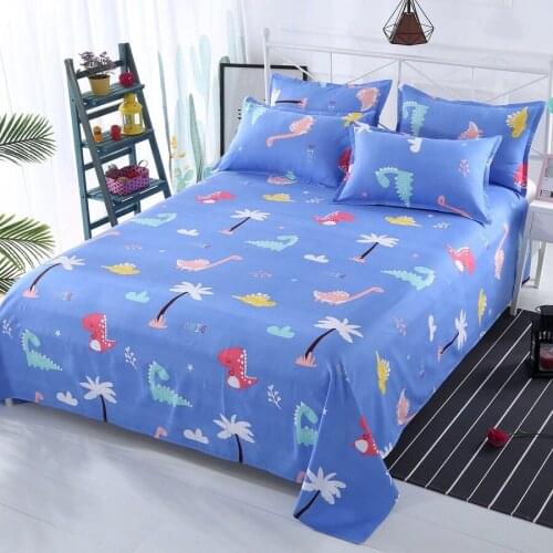 Hot Sale 1pcs Bed sheets+ 2pcs Pillow covers Bed Sheet 100% Cotton Mattress Protector Cover Flat Sheet Soft bed Sheet 2020