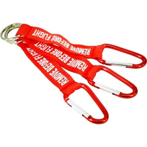Classic Slogan Key Chains Red Keychain Woven Letter Keyring Jewelry Pilot Tags OEM Outdoor Sport Key Ring Safety Tag