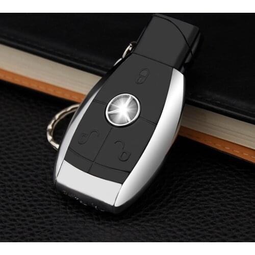 Creative Car Key Cigarette Lighter Windproof Jet Red Flame Torch Lighter Inflatable Butane Cigar Lighters Smoking Accessories