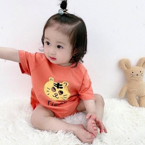 Summer New Baby Girls Fruit Pattern Triangle Romper