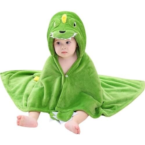 Baby Animal Cosplay Costume Cloak Cartoon Hooded Infant Bathrobe Dinosaur Pig Blanket Warm Sleeping Clothes Summer