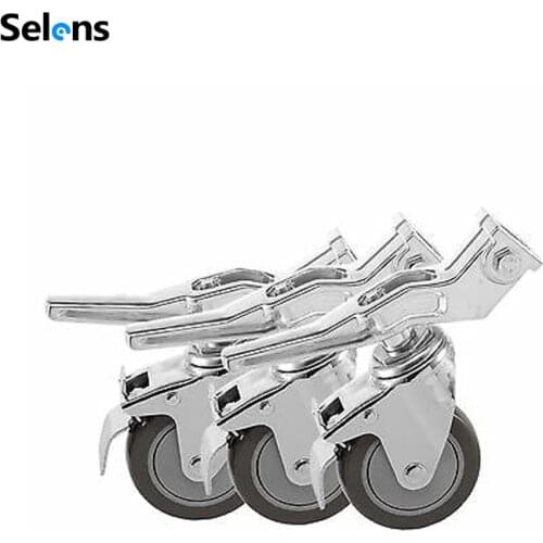 Meking 360 Degree Swivel Photo Studio Caster Locking Wheel with Brake Lock for Light Stands Boom or Other Photo Studio Equipment