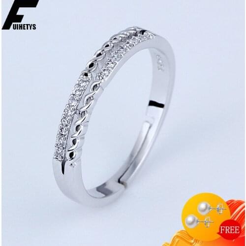 Bali Jelry Trendy Silver 925 Women Ring Jewelry Accessories for Wedding Engagement Zircon Gemstone Open Rings Gift Dropshipping