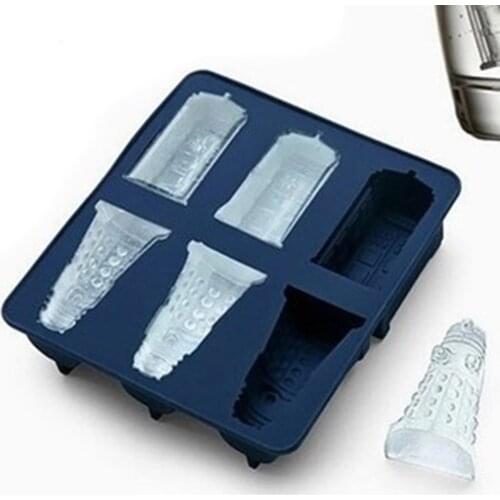 New Arrival Food Grade Doctor Who Dalek & Tardis Ice Tray Candy Jello Chocolate Mold Kitchen Tool 14*15cm