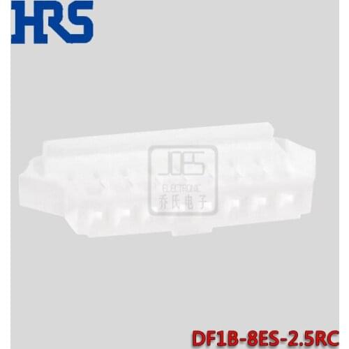 Original new 100% DF1B-8ES-2.5RC spacing 2.5mm 8pin white rubber shell