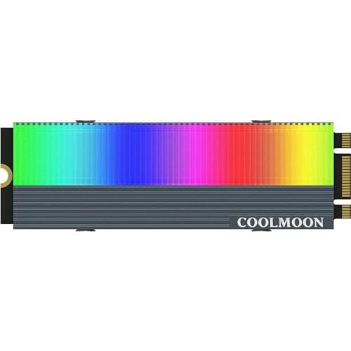 COOLMOON M.2 SSD Heatsink Aluminum Alloy NGFF 2280 NVMe Solid State Drive Cooler for Desktop PC Computer SSD Hard Disk Radiator