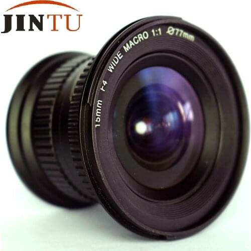 JINTU Super 15mm f/4.0 F4 120° Wide Angle Macro Fisheye Lens 1: 1 macro function For NIKON DSLR full frame APSC Camera