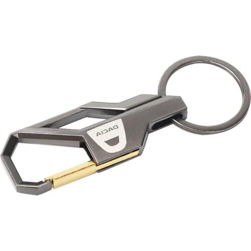 Car Styling 3D Metal Emblem Car Keychain Key Chain Key Rings Logo For Dacia Duster Logan Dokker Lodgy Sandero Stepway