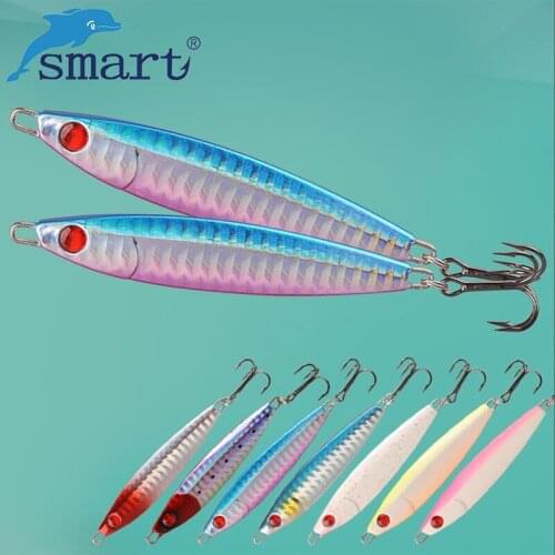 SMART Lead Fish Fishing Lure 80mm/50g Sinking Hard Bait Iscas Artificial Bait Para Pesca Saltwater VMC Hook Leurre Peche Mouche