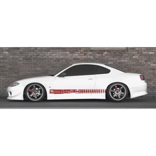 For 1Set/2pcs Style 4 Decal Sticker Side Stripe Kit nissan silvia 200sx 240sx s14 s14a s15 Car styling