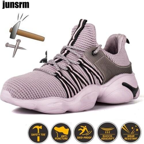 New safety shoes Breathable Lightweight work shoes Steel toe Anti-smashing Anti-piercing Wear-resistant protective shoes