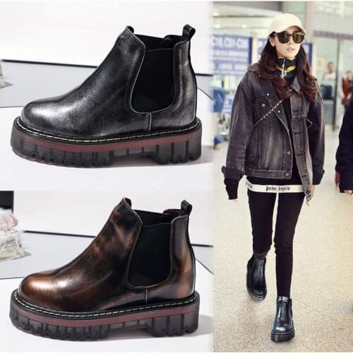 Martin Boots Women 2021 New Winter Korean Style Warm Sleeve Women Boots Fashion Winter Womens Shoes