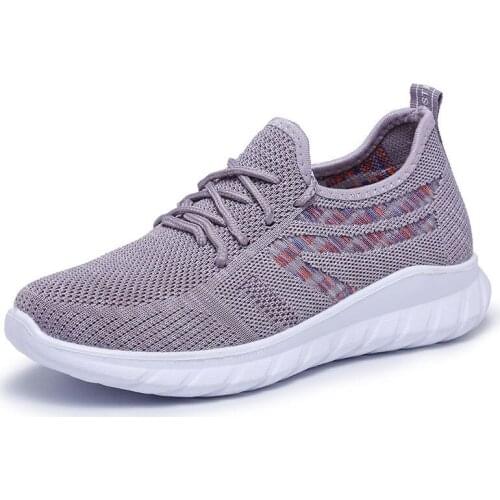 2021Summer Womens Sneakers Air Mesh Lace Up Walking Spring Tennis Female Knitting Breathable Ladies Vulcanized Shoes