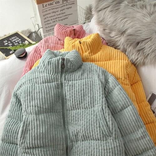 20 New Autumn Winter Women Thickened Parkas Female Short Stand Collar Cotton Bread Jackets Down Cotton Coats Tops Outwear WZ1286