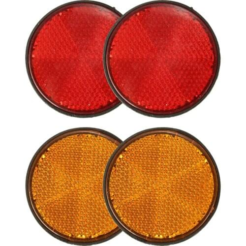 1 Pair Warning Strip Tape Reflective Sticker Car Motorcycle Bike Caravan Lorry Screw On Safety Reflector Stickers Decals